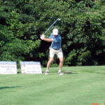 People playing golf